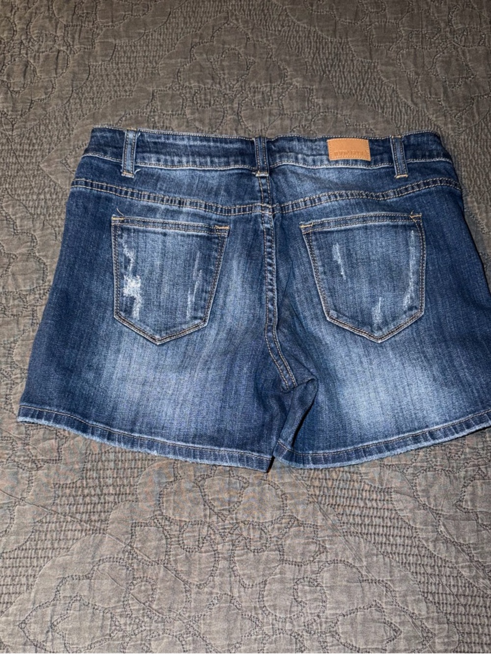 Judy Blue Women's Distressed Denim Shorts - Blue - Picture 3 of 4